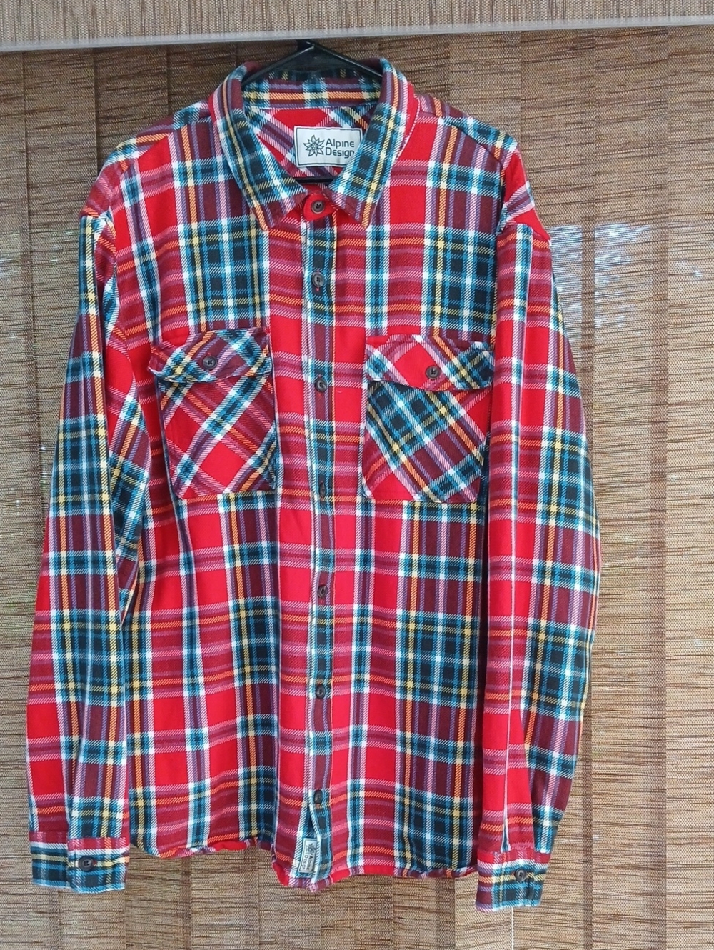 Alpine Design Red Plaid Lightweight Shirt Jacket